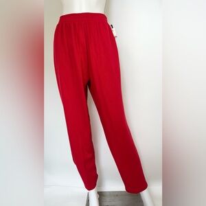 NWT Vintage 80s/90s Sag Harbor Red Knit Pants Deadstock Bergner’s‎ Medium